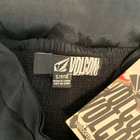 Volcom Spaghetti Strap Black Top Size Small - Picture 8 of 8